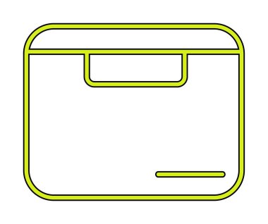 Teslimat kutusu simgesi, vektör illüstrasyonu basit tasarım