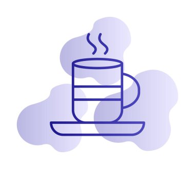 sıcak içecek web simgesi, basit vektör illüstrasyonu 