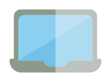 dizüstü bilgisayar simgesi, vektör illüstrasyonu basit tasarım 