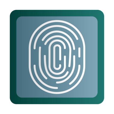 Parmak izi web simgesi vektör illüstrasyonu