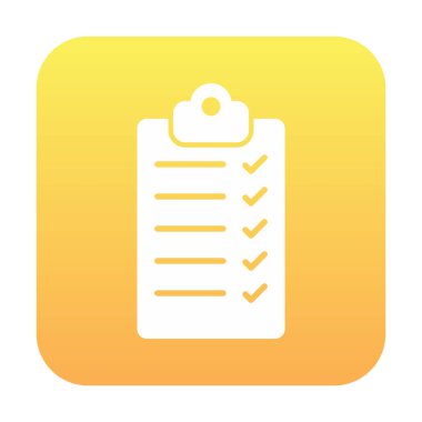 Kontrol listesi vektör simgesi modern basit vektör illüstrasyonu