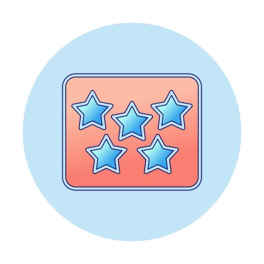 Beş Yıldız derecelendirme konsepti vektör çizimi