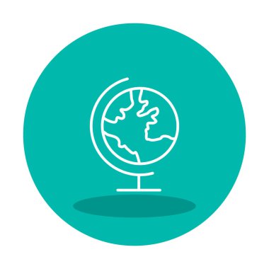 dünya simgesi, vektör illüstrasyonu basit tasarım