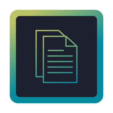 belge ikon vektör illüstrasyonu