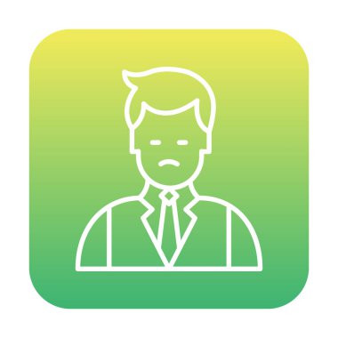 Basit Restoran Yöneticisi simgesi, vektör illüstrasyonu