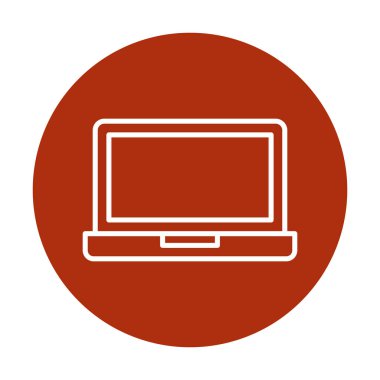 dizüstü bilgisayar simgesi, vektör illüstrasyonu basit tasarım 