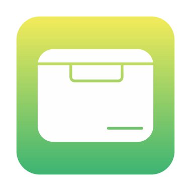 Teslimat kutusu simgesi, vektör illüstrasyonu basit tasarım