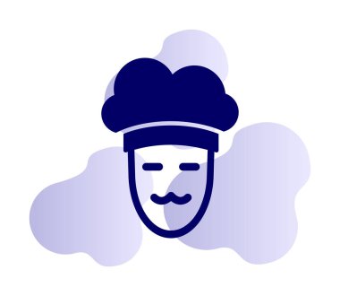 Şef simge vektör illüstrasyonu