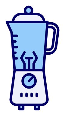 Fırın, yemek pişirme ve vektör illüstrasyonu için renkli karıştırıcı simgesi