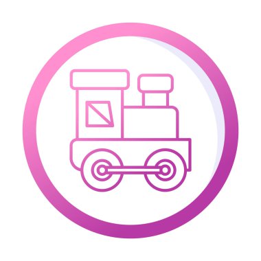 Tren oyuncağı simgesinin vektör illüstrasyonu