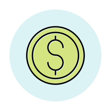 Dolar para simgesi, vektör illüstrasyonu