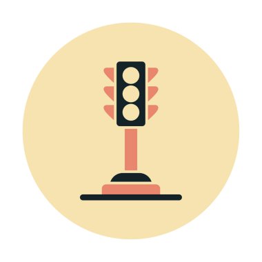 Trafik ışığı web simgesi illüstrasyonu