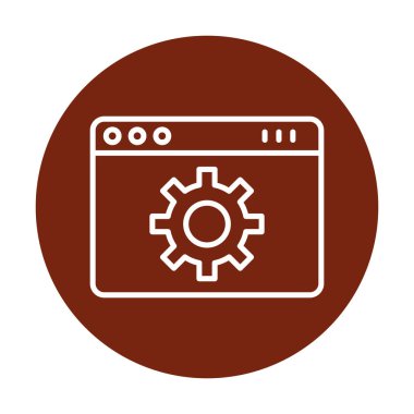 Web Sayfa Ayarları. simge basit illüstrasyon