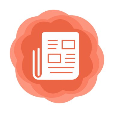 Haber kağıdı simgesi, vektör illüstrasyonu basit tasarım