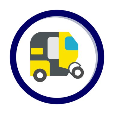 Tuk Tuk simge vektör illüstrasyonu