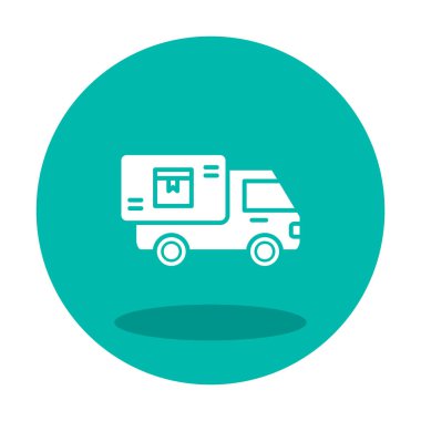 Vektör Tasarımı Teslimat Kamyonu Simgesi Biçimi