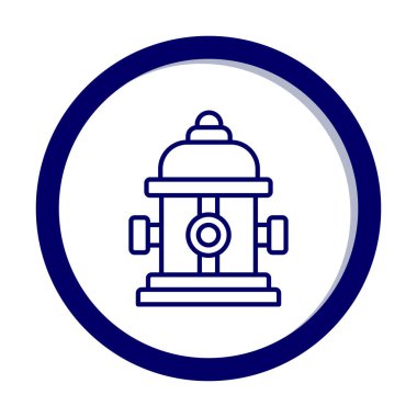 Modern yangın musluğu simgesinin vektör illüstrasyonu 