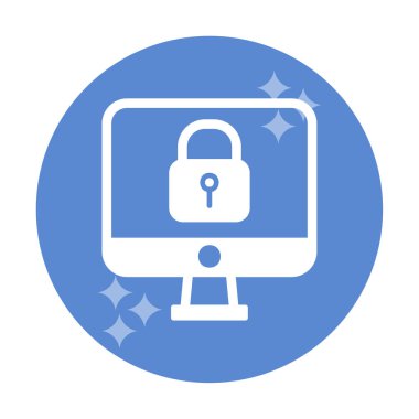 Beyaz arkaplanda asma kilit vektör çizimi