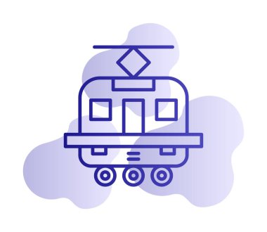 Tramvay simgesi. Moda Tramvay işareti logosu