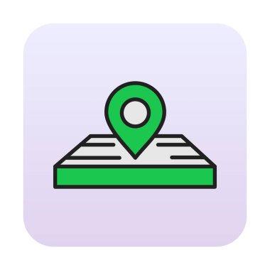 konum pin simgesi, vektör illüstrasyonu basit tasarım