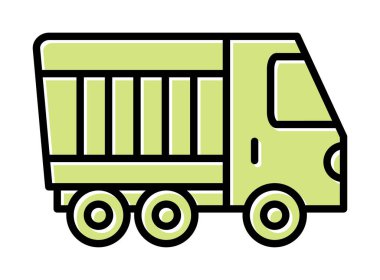 Web ve mobil uygulama tasarımınız için kamyon simgesi vektörü, kamyon logosu konsepti