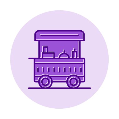 Yemek arabası simgesinin vektör illüstrasyonu 