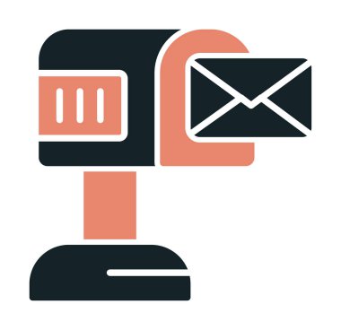 posta kutusu simgesi, vektör illüstrasyonu basit tasarım