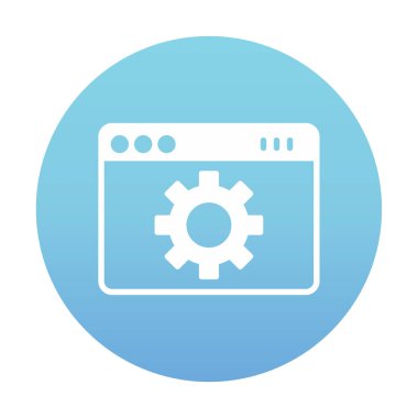 Web Sayfa Ayarları. simge basit illüstrasyon