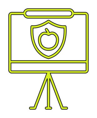 Beyaz arkaplanda besin sunum vektörü illüstrasyonu