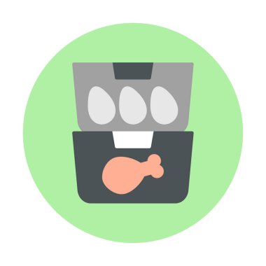 yiyecek kabı ikonu vektör illüstrasyonu