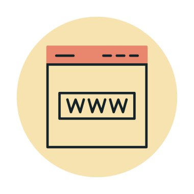 Basit web sitesi arayüzü simgesi, vektör illüstrasyonu