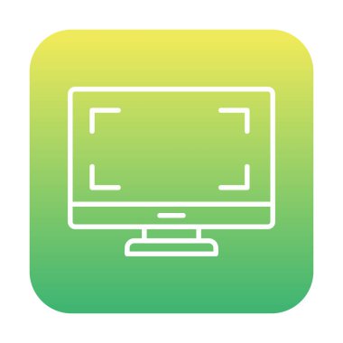 bilgisayar izleme simgesi, vektör illüstrasyonu basit tasarım