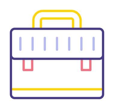 evrak çantası simgesi izole edilmiş web illüstrasyonu