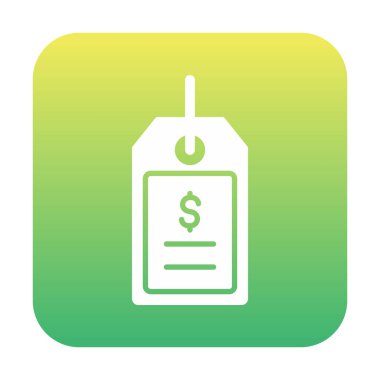 Basit fiyat etiketi simgesi, vektör çizim