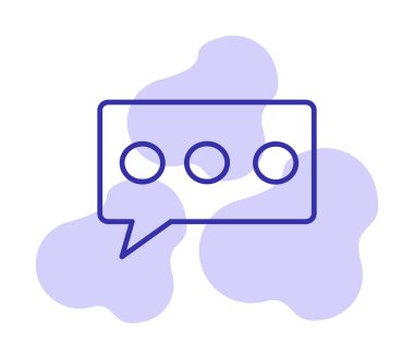 Basit sohbet simgesi, konuşma balonu, vektör illüstrasyonu