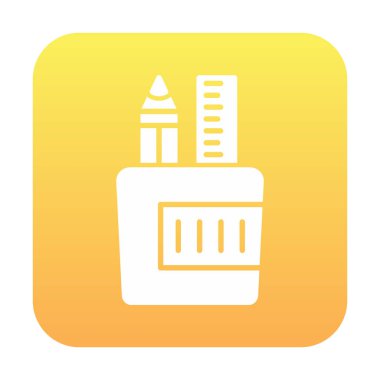 Kırtasiye web simgesi beyaz arkaplanda izole edildi