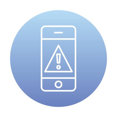 Düz biçimli uyarı cep telefonu simgesi