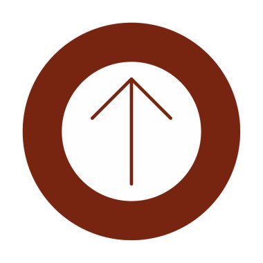 Yukarı ok simgesi, vektör illüstrasyonu, arayüz için düz tasarım 