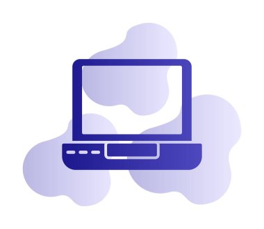 Dizüstü bilgisayar simgesi, vektör illüstrasyon tasarımı