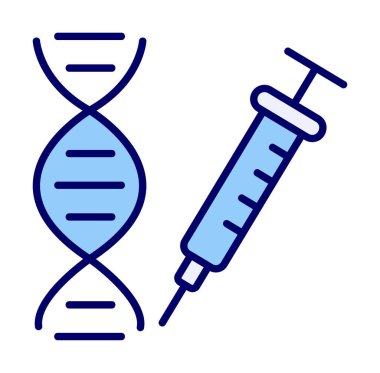 Gen yapısı simgesi. Mobil konsept ve web uygulamaları için bilim simgesi.
