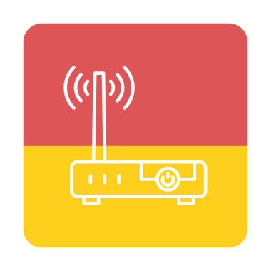 wifi sinyali, Router Aygıt vektör illüstrasyon tasarımı