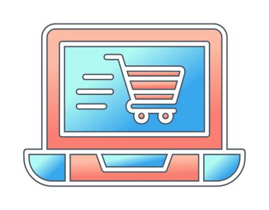 Ekran vektör illüstrasyonunda ticaret simgesi