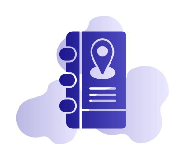 Soyut arkaplan vektöründe adres defteri simgesi izole edildi