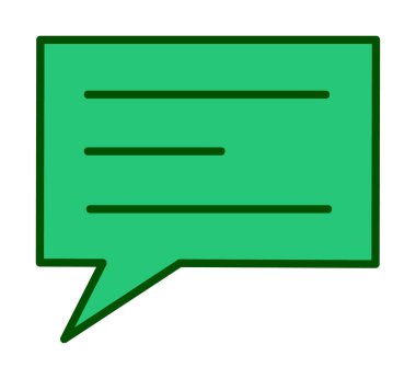 konuşma balonu simgesi, vektör illüstrasyonu