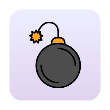 Bomba yassı ikon. vektör renk çizimi