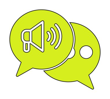 Basit Pazarlama İletişim simgesi, vektör illüstrasyonu