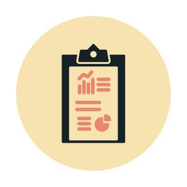 iş raporu simgesi, vektör illüstrasyonu basit tasarım