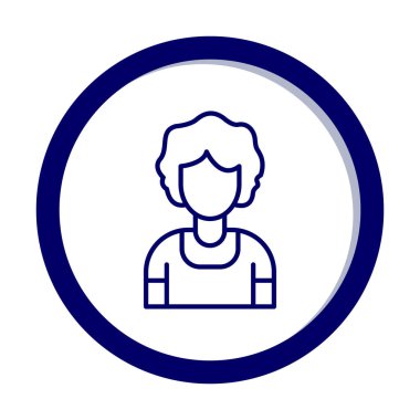 kadın web simgesi vektör illüstrasyonu