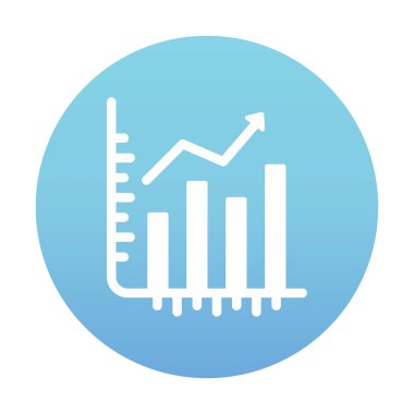 Hisse senetleri büyüyor. Web simgesi basit illüstrasyon