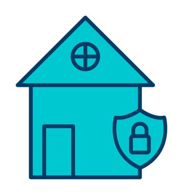 ev güvenlik simgesi, vektör çizim                                    